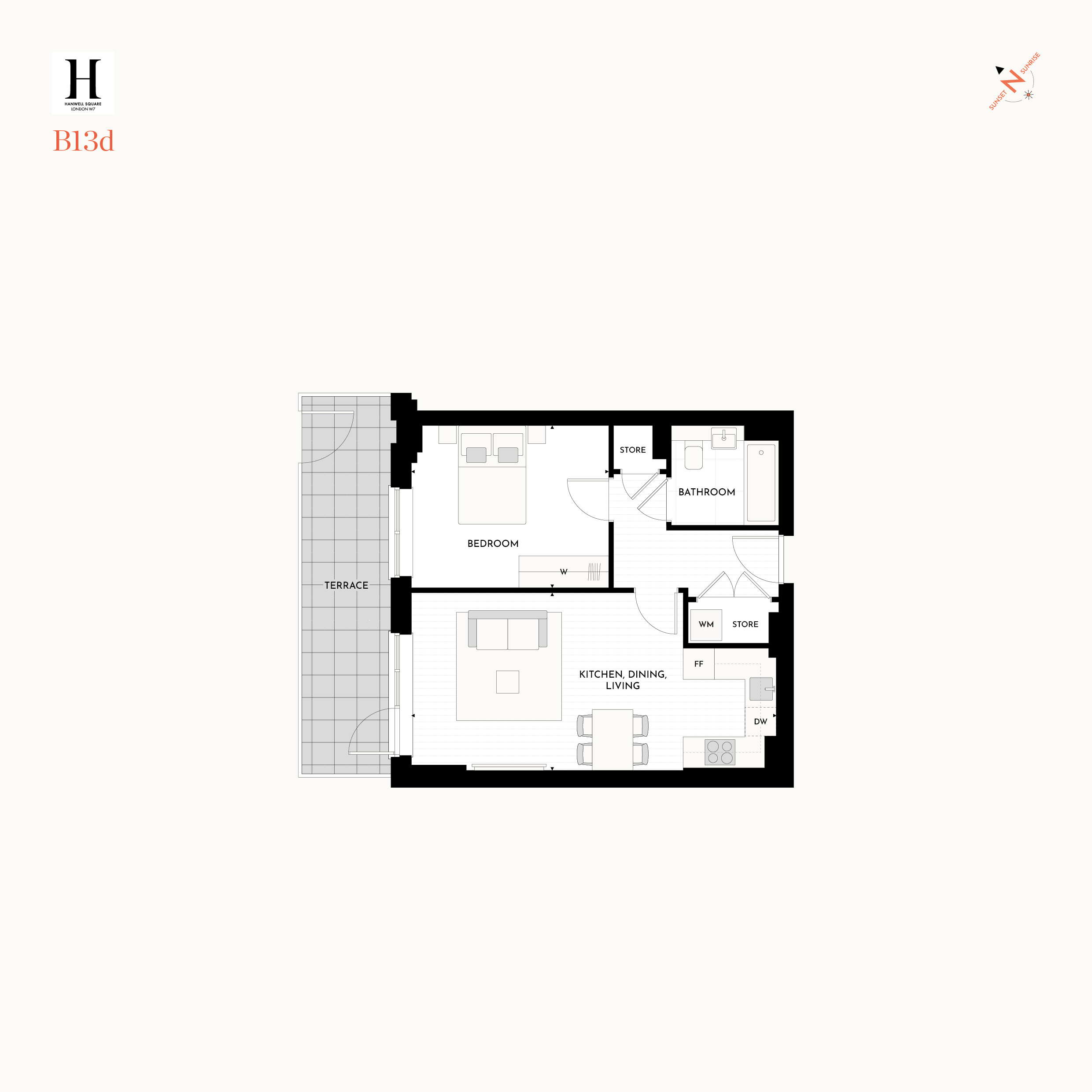 Floorplan for B.DG.05 at Hanwell Square, Ground